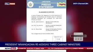 Президент Мнангагва переназначил на новые должности трех министров кабинета.