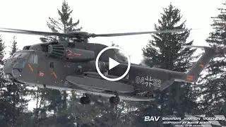 Sikorsky CH-53GS - German Air Force 84+52 - external load training at Dornstetten training area