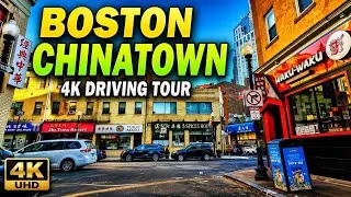 🐉 Chinatown Neighborhood | Boston Massachusetts | 4K Scenic Driving Tour - 11/20/22