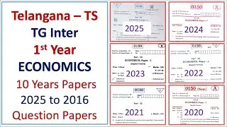 TG TS Inter 1st Year Economics 2025 to 2016 10 year Question Paper Telangana inter IPE CEC, MEC