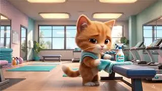 🏆 POV: Milo Takes Gym Hygiene Seriously 🧼🏋️🐾
