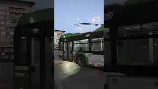 Troleibuz Solaris Trollino 12 iv linia 85 #5439 părăsind stația Gara de Nord. #tpbi #stb #shorts