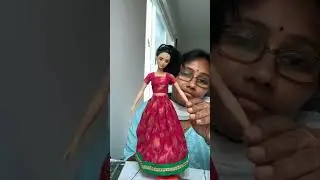 how to drap a perfect half saree to Barbie, Barbie half Saree. traditional Indian half saree Barbie.