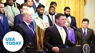 2019 National Champions LSU Tigers visit the White House | USA TODAY