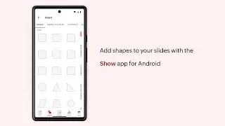 Zoho Show: Add shapes to your slides with the Show app for Android