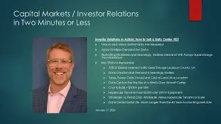 Investor Relations in Action: How to Sell a Data Center REIT