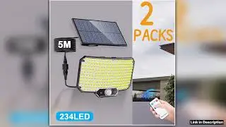 12Pcs Solar Light Outdoor Super Bright Motion Sensor Solar Strong Power 234LED Garden Wall Lamp IP6