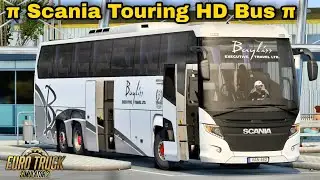 SCANIA TOURING HD Bus With Animated Door For Euro Truck Simulator 2 v1.40x | Review+Link |