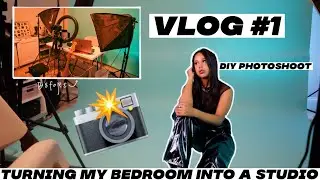 TURNING MY BEDROOM INTO A PHOTOGRAPHY STUDIO | Photographing my own album artwork