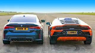 BMW M4 CS v Lambo Huracan: WYŚCIG