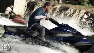 Lamar sea race in gta 5 with a sea shark boat
