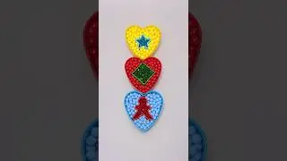 💛🩵❤️ Relaxing Smooth Beads Therapy ASMR | Peaceful Flow for Mental Health 🌿 #satisfying #marblerunbb