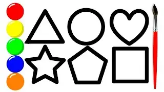 Learn Shapes |Circle,Square,Triangle heart,star,Draw & Learn Shapes|Easy Shapes for Preschool kids