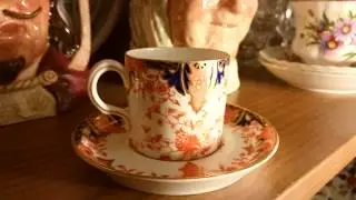 Antique Royal Crown Derby 2412 Imari Pattern Cup and Saucer