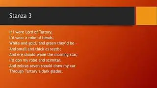 Class 5  English Poem - Tartary