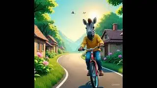 Zebra riding cycle#ytshorts #trendingshorts #ai #viral