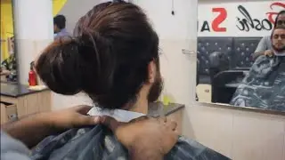 Triming my Hair after a long time.Full video Long hair men.