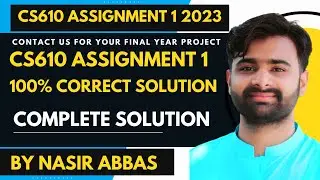 CS610 Assignment 1 Solution BY VUBWN | CS610 Assignment 1 100% Correct Solution By NASIR ABBAS