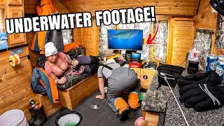 Ice Fishing A NEW LAKE In A DECKED OUT Cabin On The ICE!! (CATCH AND COOK!!)