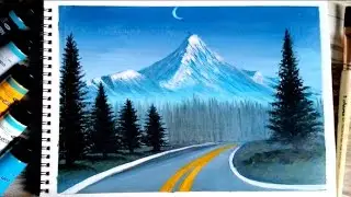 Mountain View Painting Step by Step || Easy Acrylic Painting for Beginners || @paintingforyou1963