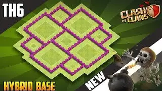 LATEST Town Hall 6 (TH6) HYBRID Base Design 2018!! COC Best Th6 Hybrid Base Layout - Clash of Clans