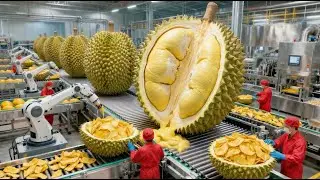 Inside the Mega Factory That Makes Crispy Durian Chips (Full Process)