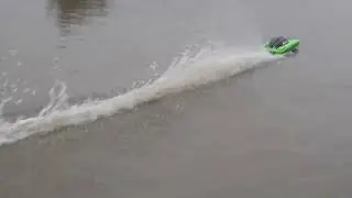 Volantex Atomic SR85 boat at the lake