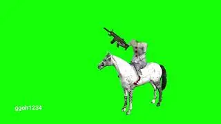 Royalty Free The Headless Gunman with reckless shooting in green screen