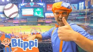 Blippi Goes To The Baseball Stadium | Sports and Outdoor Activities | Educational Videos For Kids