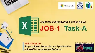 Prepare Sales Report by Excel | সেলস রিপোর্ট প্রস্তুত করন | NSDA Job 1 Task A