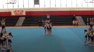 2-28-2015 4th and under Woodridge Devils at Elmwood Park cheer