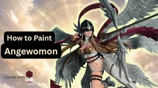 How to Paint Angewomon Miniature | Step-by-Step Tutorial (Collab with Azerama Studio)