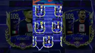PSG TOTY TEAM 🔥 #fifa #fifamobile #toty #ea_sports #shorts #fifa23 #fifashorts #toty23 #psg #messi