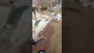 CREWS RAKING MAKING THINGS HAPPEN #swimmingpool #renovation #work #shorts