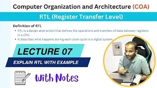 Register Transfer Language (RTL) | Computer Organization and Architecture (COA) with NOTES | CSE