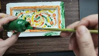 Abstract dots painting on Foam board