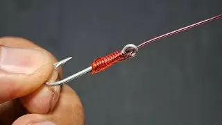 How to put a hook on fishing line, #fishingknot #fishinghook #fishinghack