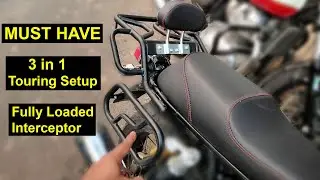 Interceptor 650 TOURING Accessories | BACK RACK | BACK REST | SADDLE STAY | ALL in ONE | Custom Seat