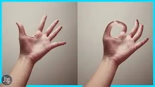 Урок по Photoshop: как сжимать и сгибать пальцы с помощью инструмента «Марионеточная деформация»!