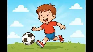 Happy Kid Playing Football ⚽ | Fun Kids Video
