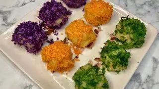 Colorful potato balls ❗️#asmr #potato #potatorecipe #potatoes #patates
