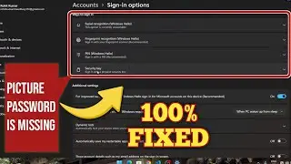 Fix Picture Password does not Show in windows 11