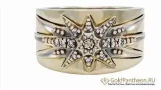 Кольцо из желтого золота со звездой с бриллиантами H Stern 509349