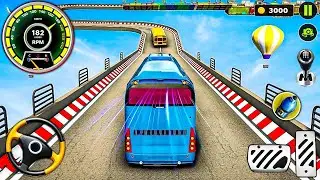 Mega Ramp Bus Stunts Simulator: Coach Bus Extreme Stunt Racing For Android Gameplay