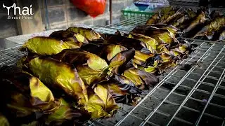 Grilled Sticky Rice Sweets | Khao Nieow Ping | タイのデザート | Thai Street Food