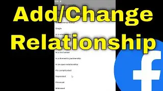 How To Add/Change Relationship To Profile On Facebook App (Mobile)