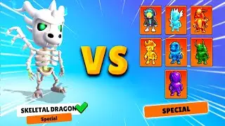 SKELETAL DRAGON vs ALL SPECIAL SKINS 0.44.3 🔥 Stumble Guys