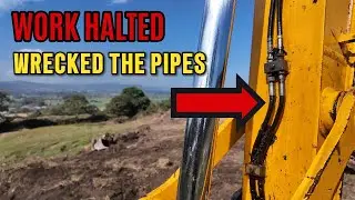 Big Al vs  JCB JS130 14.5 TONNER– Work Halted by PIPE BURST!