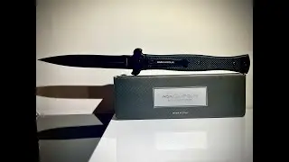 A.G.A.  Campolin Zero Plus N690 Automatic Black Swat Tactical Dagger Knife