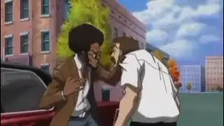 (Grandmaster) Bushido Brown Beats Up Police Officer - The Boondocks S3 EP5 Clip